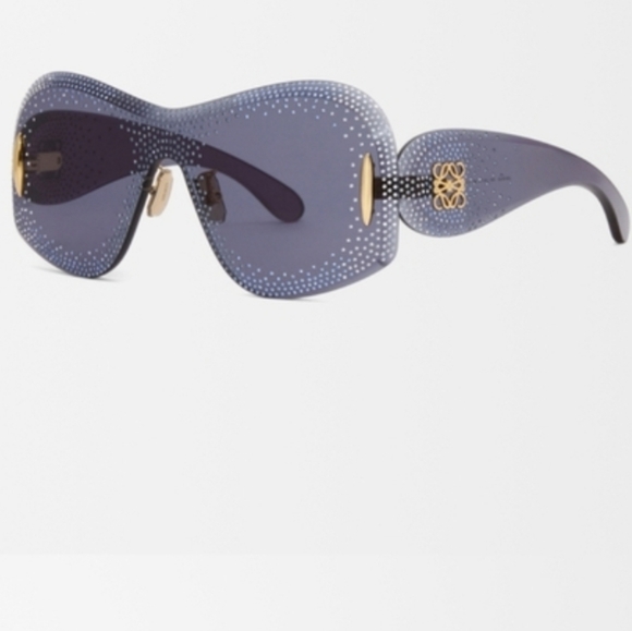 Nwt-Loewe Starry Night Mask Blue Sunglasses W/Crystals - Picture 3 of 12